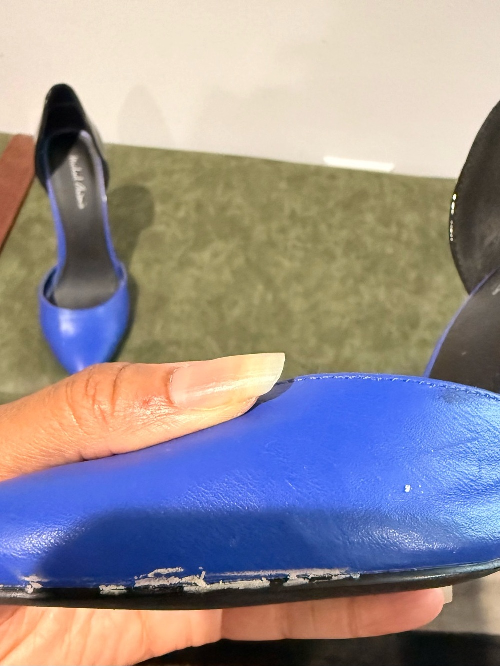 Michael Antonio Electric Blue Pointed D'Orsay Pumps - Picture 11 of 11
